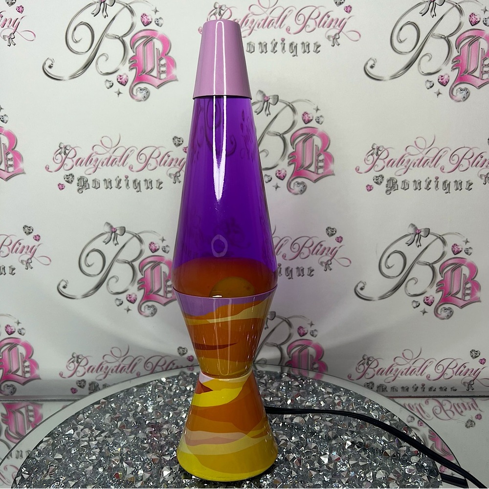 The original lava lamp purple orange camouflage light lamp jelly cool y2k room - Picture 1 of 7